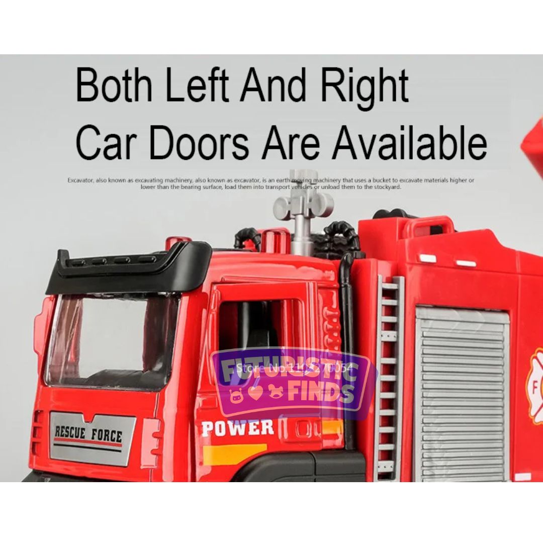 Diecast Fire Truck with Water Spray Function