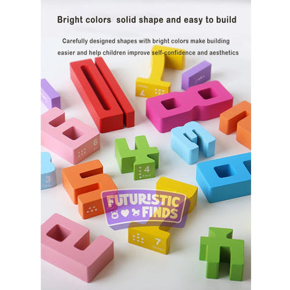 Number Wooden Stacking Blocks (20 Pieces)