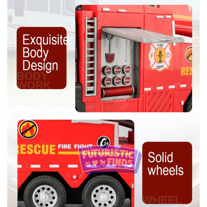 Diecast Fire Truck with Water Spray Function