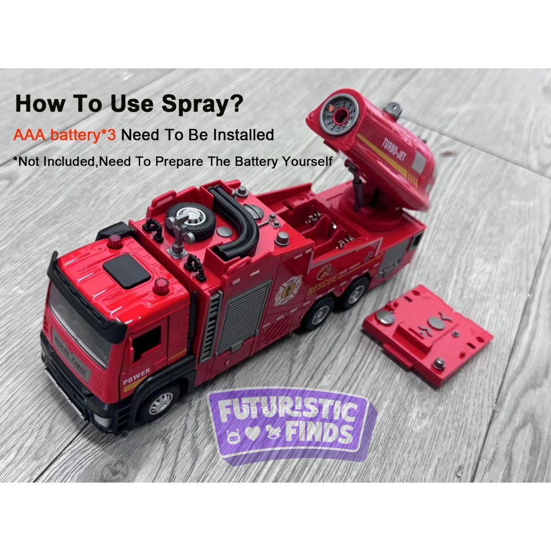 Diecast Fire Truck with Water Spray Function