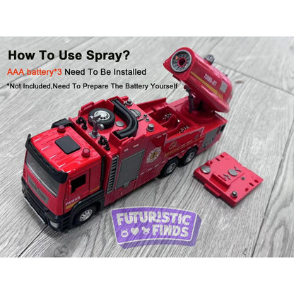 Diecast Fire Truck with Water Spray Function