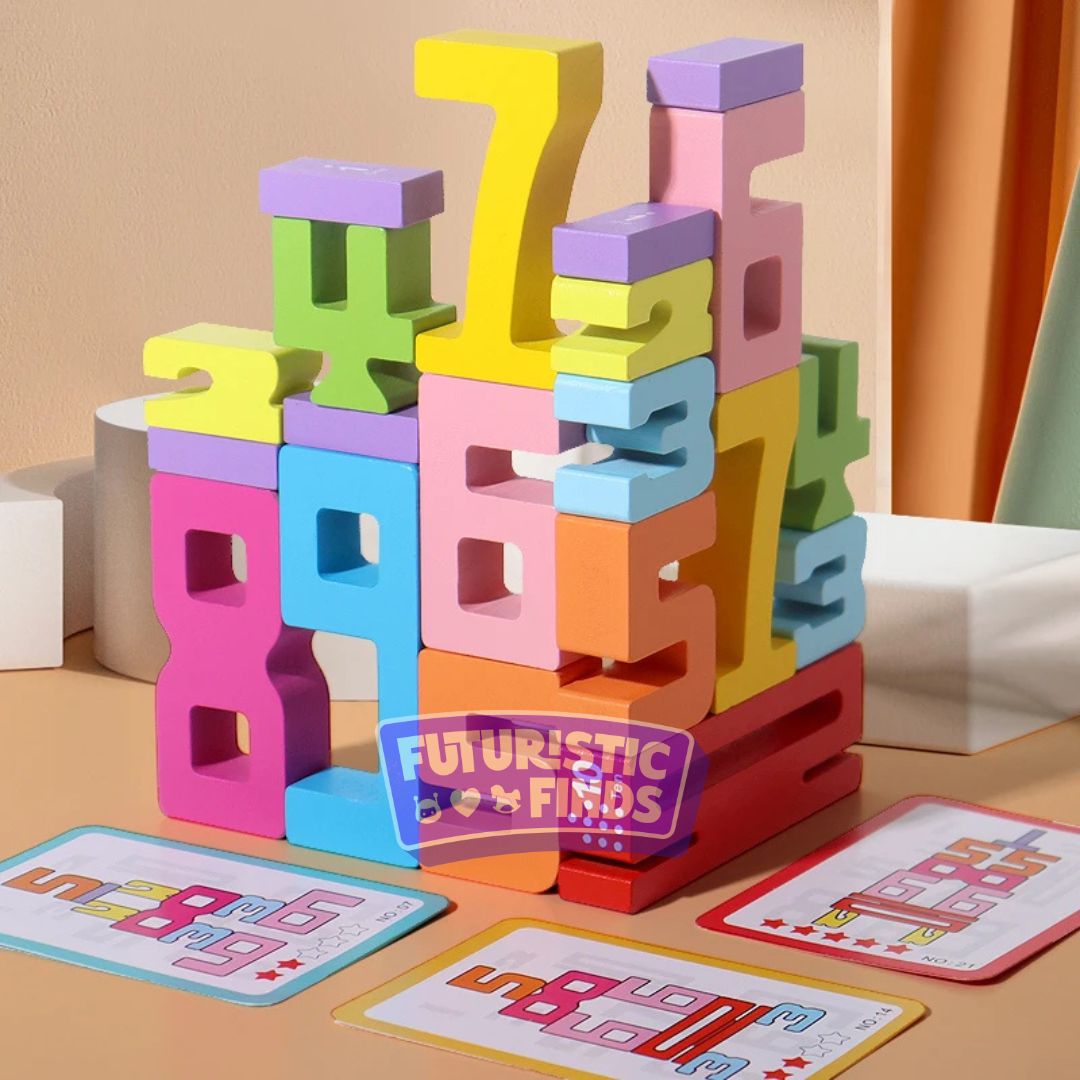 Number Wooden Stacking Blocks (20 Pieces)