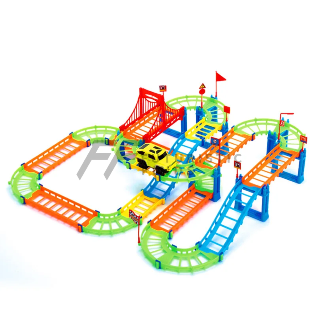 Multicolor Rail Puzzle Track