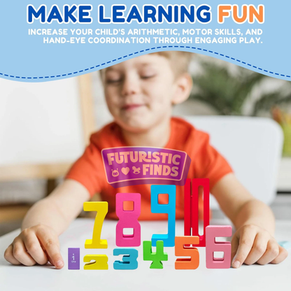 Number Wooden Stacking Blocks (20 Pieces)