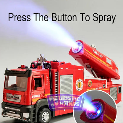 Diecast Fire Truck with Water Spray Function